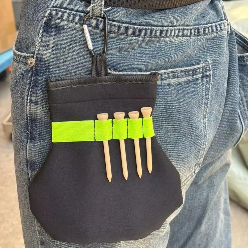 

Sports Accessories Terylene Golf Ball Pouch Metal Clip Spacious Golf Ball Tee Holder Golf Accessories Golf Course
