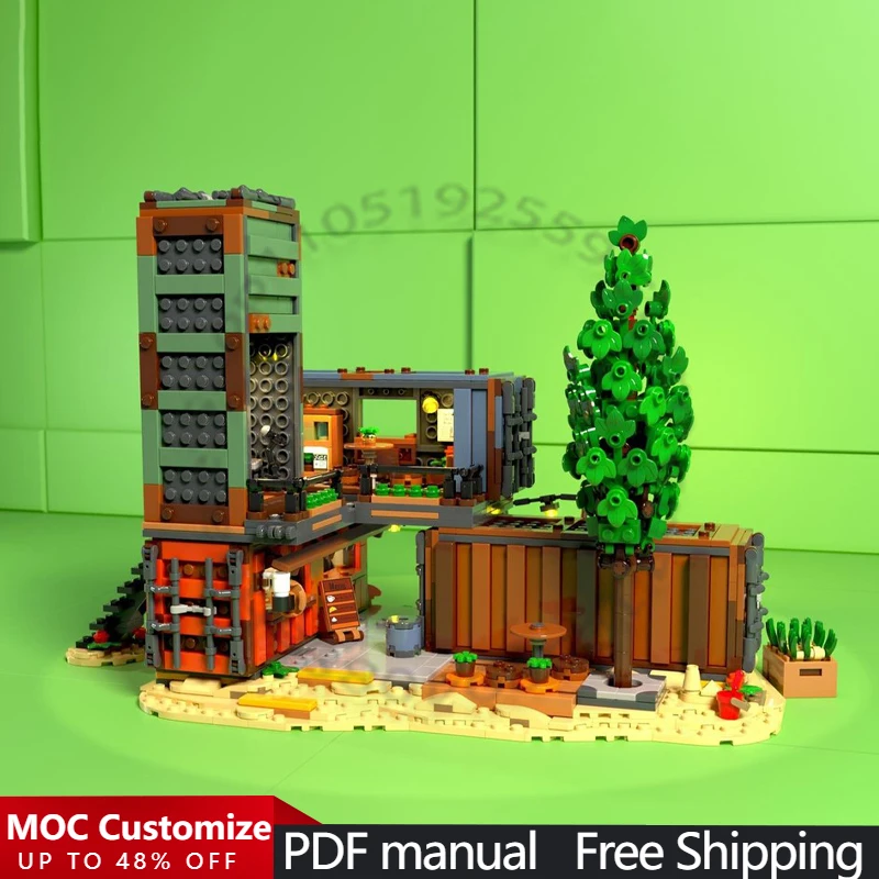 1699 PCS Building Brick Cargo Crate Plaza MOC Customize Modular Building Block Creative Design Simple DIY Boy Assembly Toy Gift