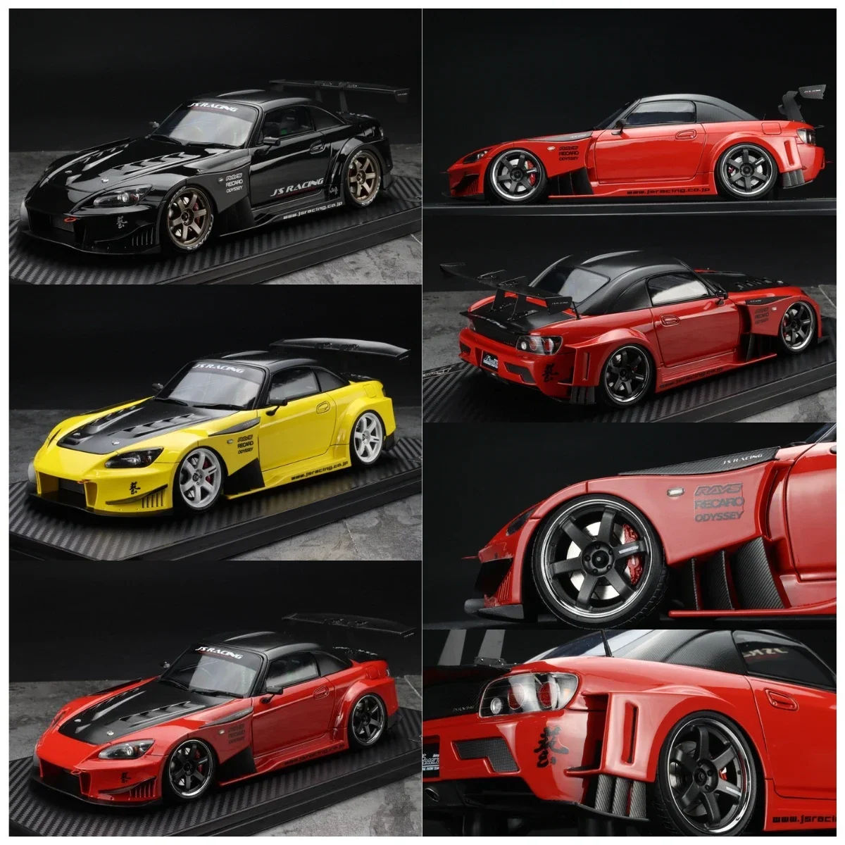 

IG 1:18 S2000 JS RACING Demon King Edition JDM Simulation Limited Edition Resin Metal Static Car Model Toy Gift