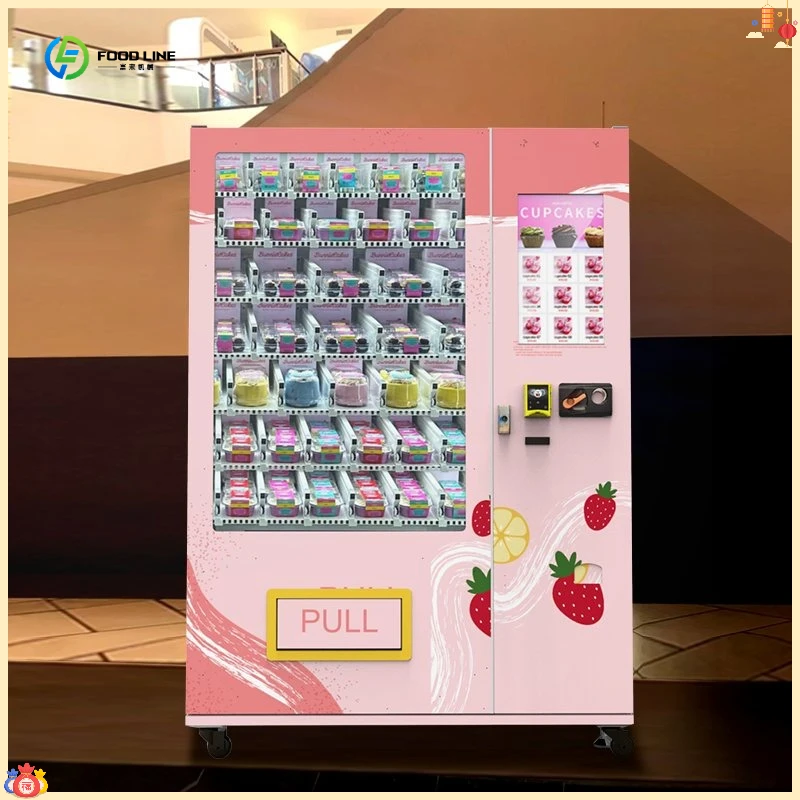 Interactive Card Vending Machine Touchscreen Cake Dispenser Machine with Display for Sale FL Customized