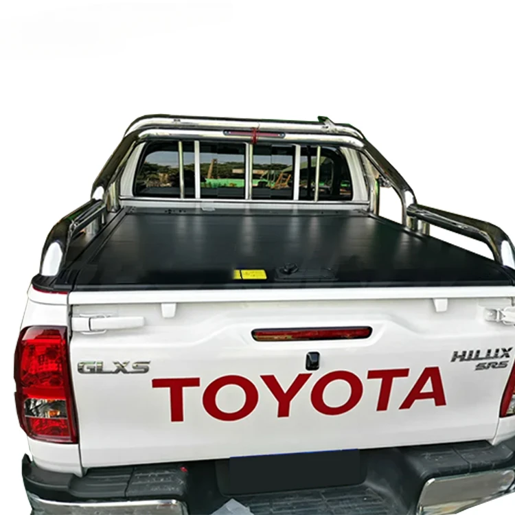 

Low Price 4x4 Auto Parts Retractable Roll Up Hard Manual Tonneau Cover For Hilux Revo SR5 2020 2022