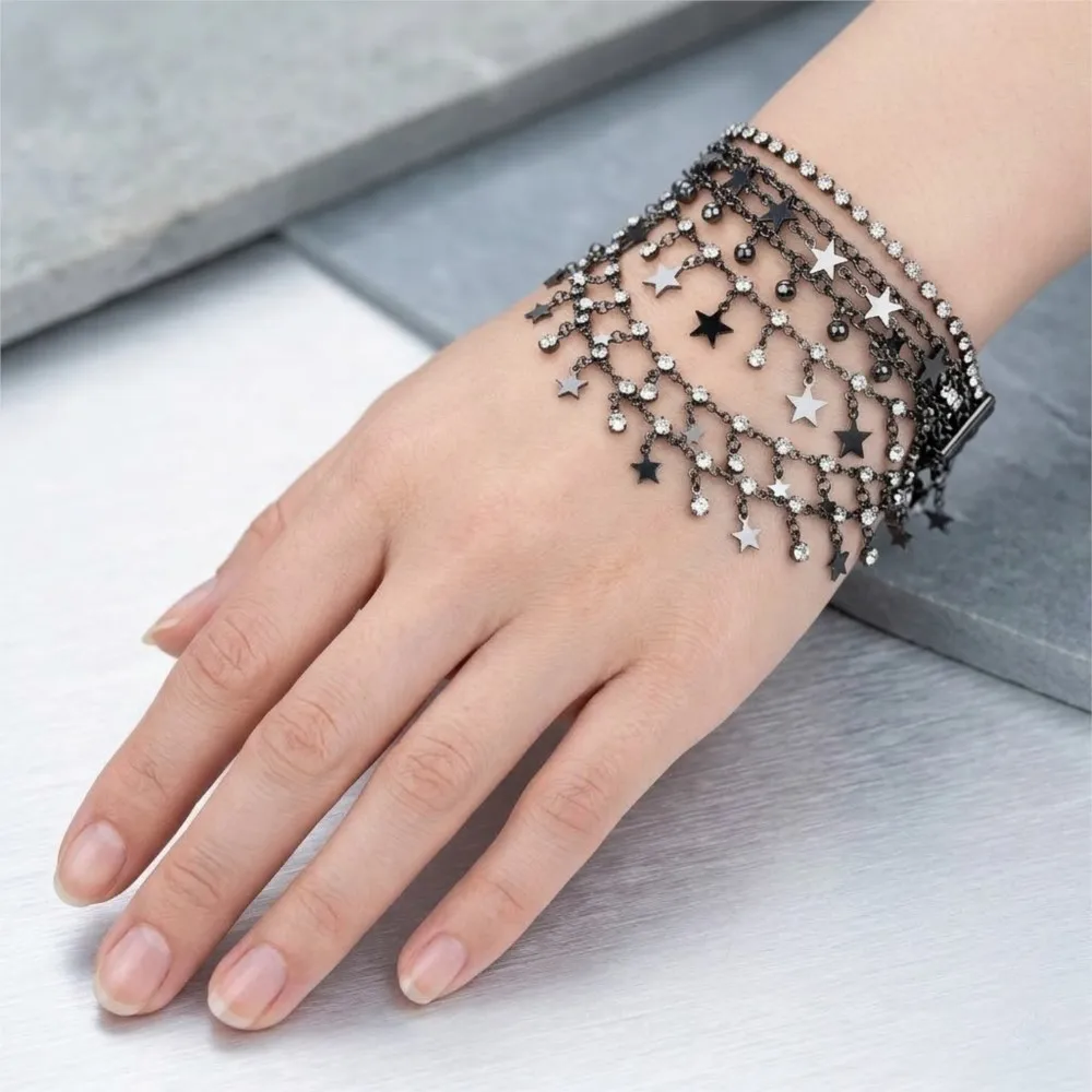 1Meter Sparkling Rhinestone Star Beaded Tassel Copper Chains DIY Bracelet Necklace Jewelry Making Supplies Clothing Accessories - view 5