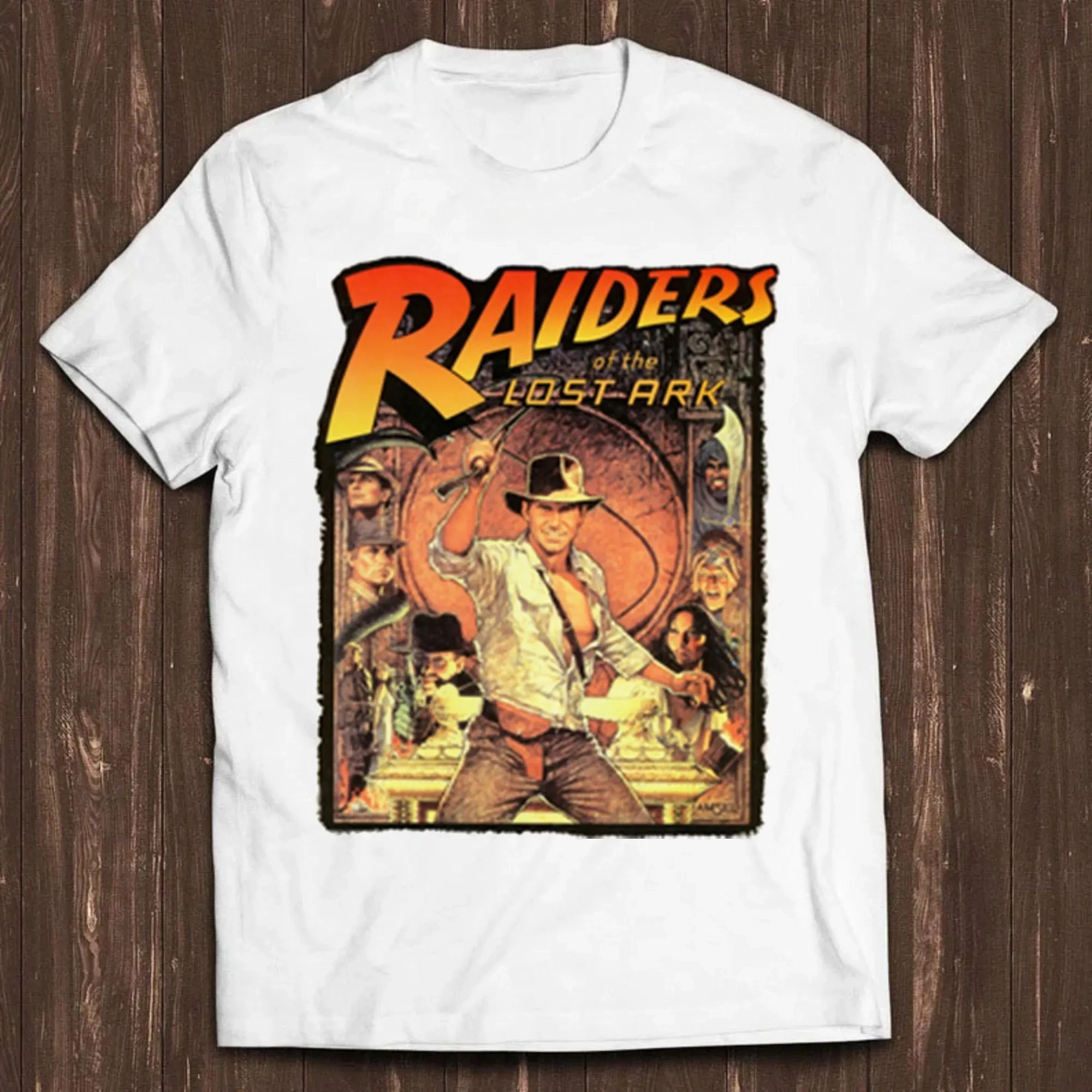 

New Vintage Raiders of Lost Ark Inspired Parody Cartoon Indiana Jones Cool Gift Tee T Shirt for Men Women