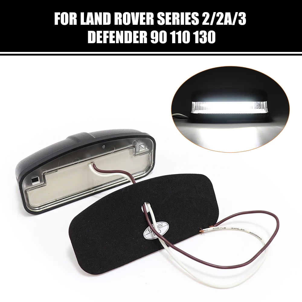 Car LED License Plate Lights Rear Tail Number Lamp No Error For Land Rover Series 2/2A/3 Defender 90 110 130