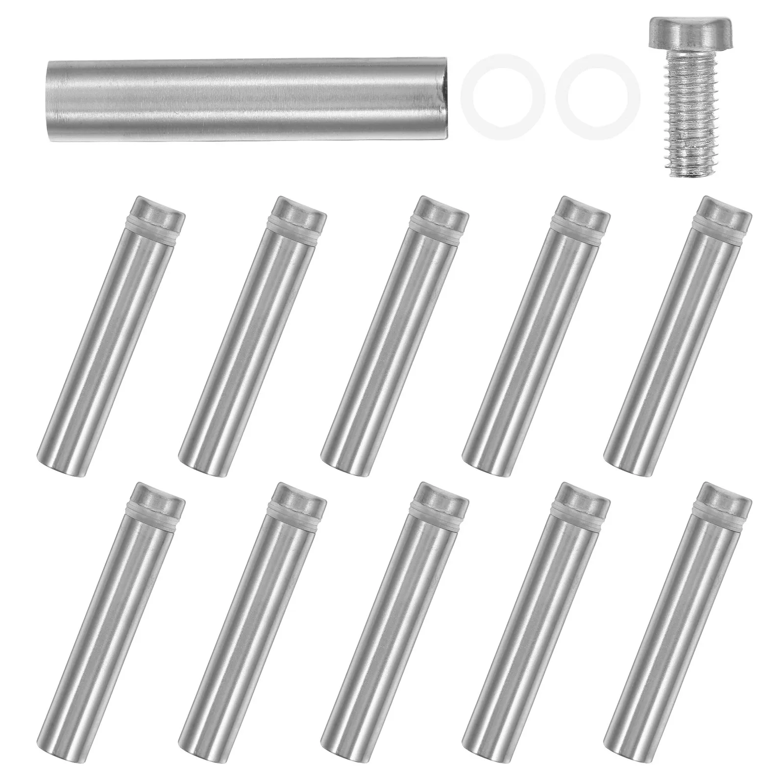 Stainless Steel Picture Frame Standoff Screws Set – 12pcs Wall Mount Brackets for Acrylic Glass Panel Sign Display