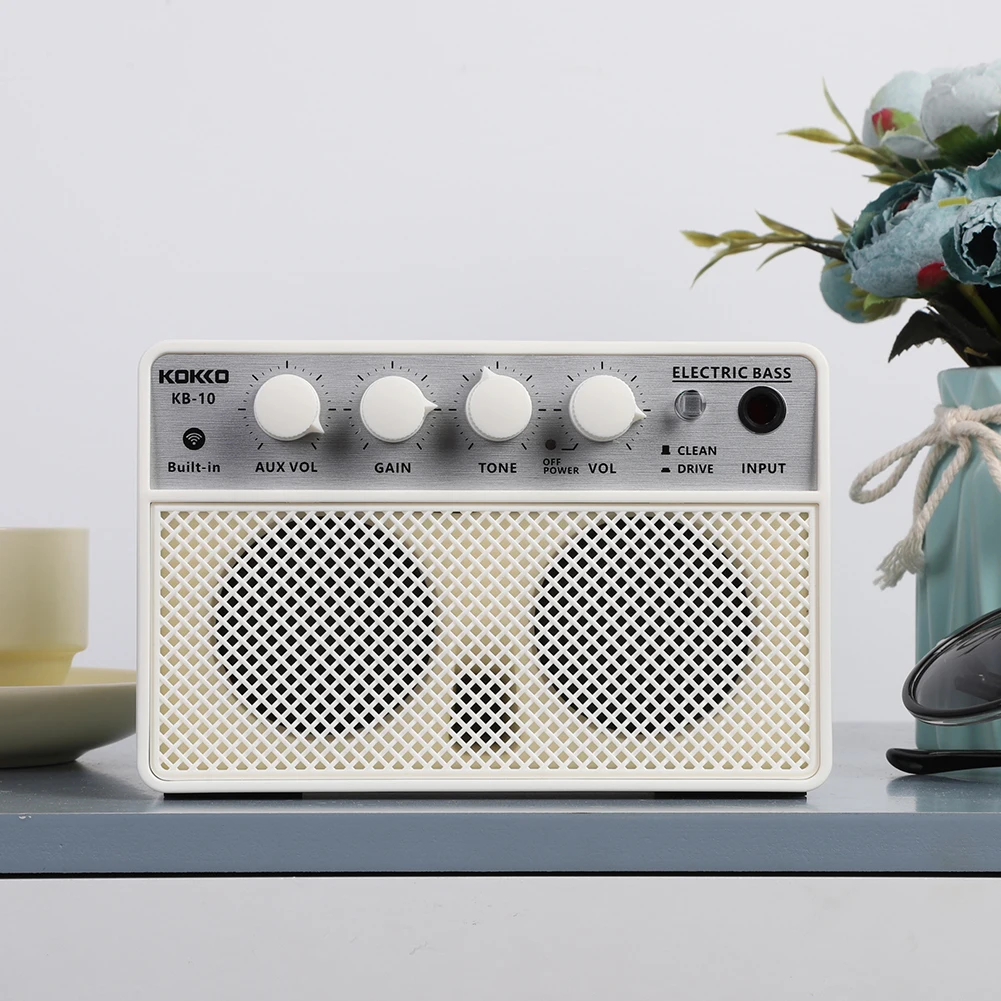 

Электрический усилитель баса 10 Вт 6,35 мм портативный электрический басовый аудиоусилитель перезаряжаемый динамик AMP для электрической бас-гитары