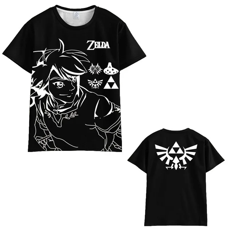 Zelda łzy królestwa t-shirt Anime kreskówka z krótkim rękawem Cosplay sukienka na studniówkę w górę rekwizyty mężczyźni luźne oddychające ubrania