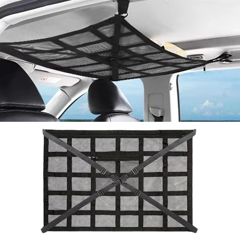 Bolsa de Armazenamento de Teto para Carro, Organizador Universal para Caminhões e SUVs, Economia de Espaço, Bolsa de Armazenamento para Porta-Malas, Organizador de Teto para Cargas