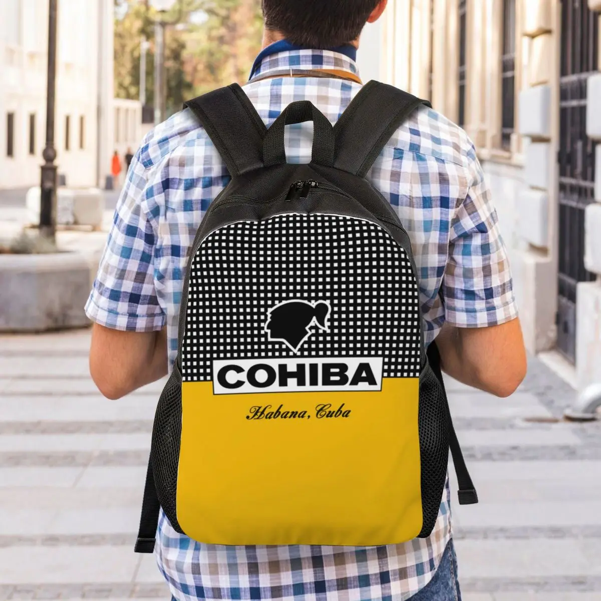 Customized Cuban Cohiba Backpacks Women Men Casual Bookbag for College School Bags