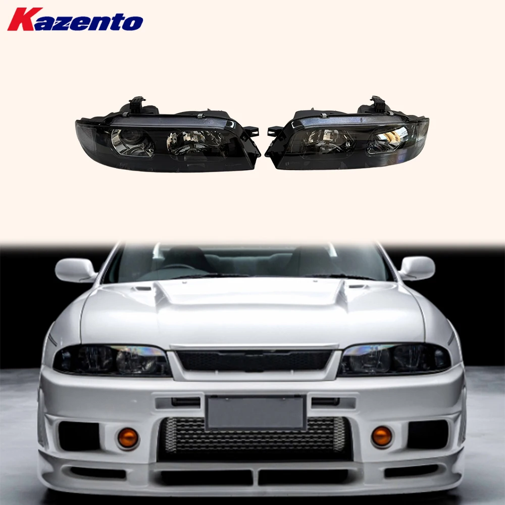

For Skyline R33 GTR Only 95-98 OE Style ABS Black Projector Headlight (LED) Pair