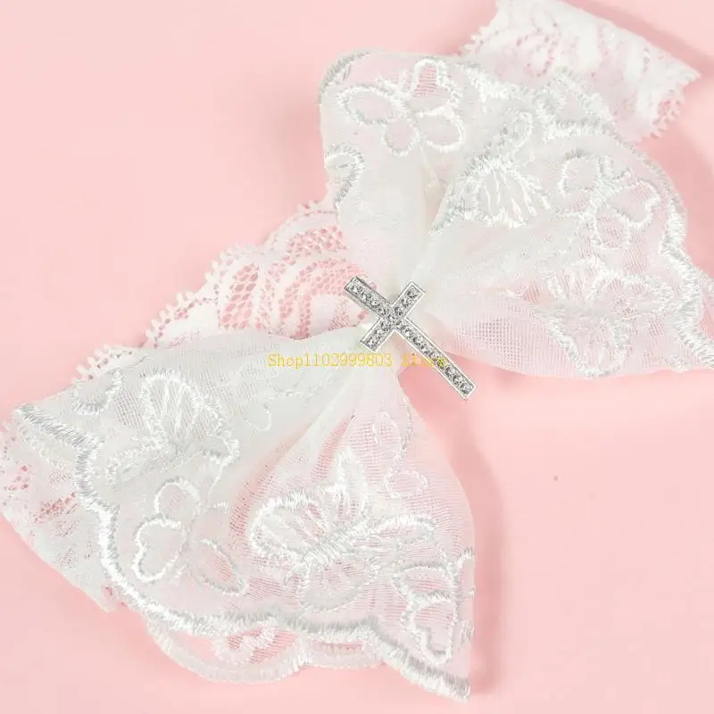 

Baby Bows Hairband Little Girl Lace Hair Bands Spring Headwear Lovely Headdress J0MF