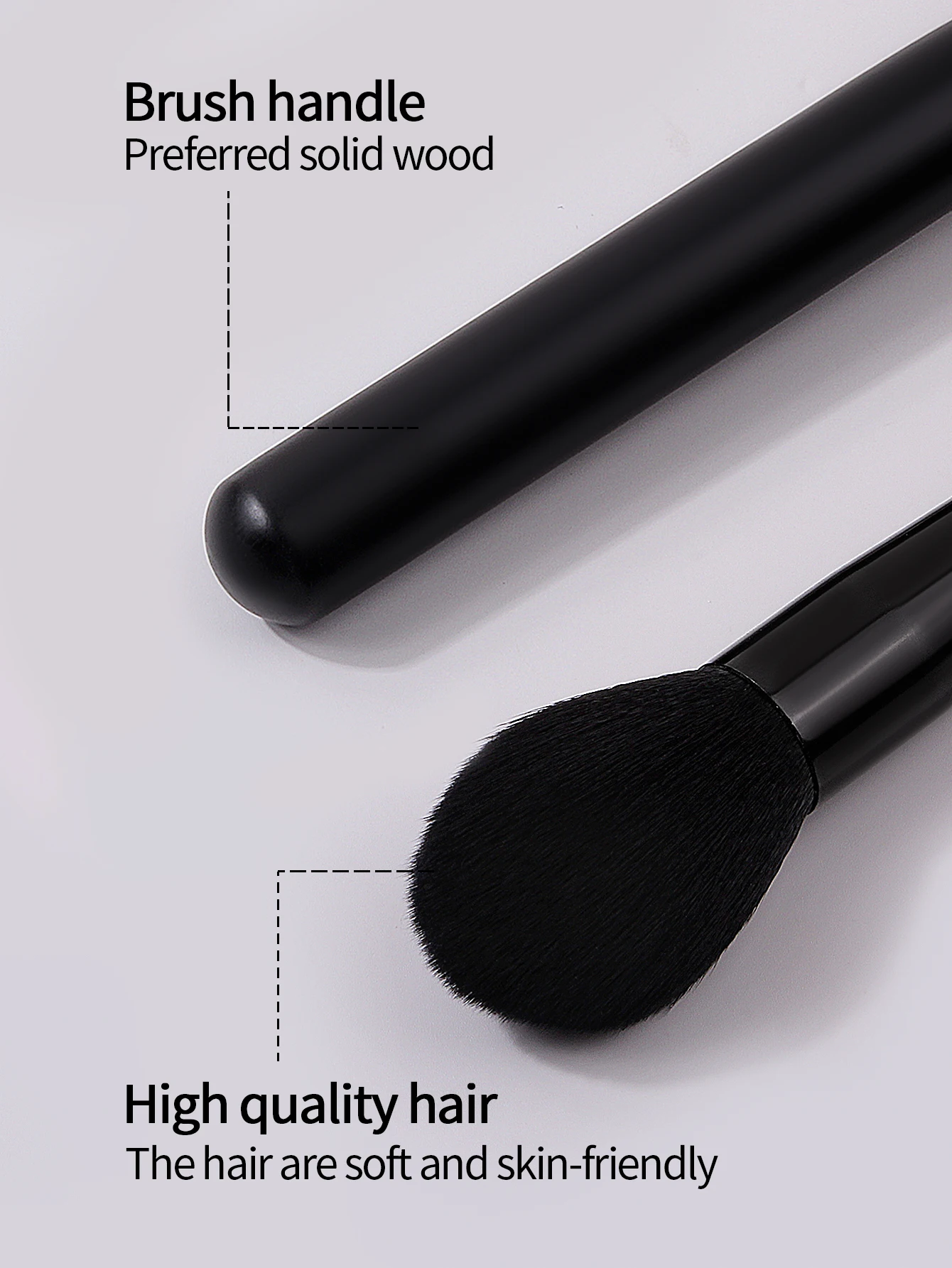 1PC Black Makeup Brush Soft Fluffy Loose Powder Brushes Multifunctional Foundation Brush Highlighter Blush Brush Beauty Tool