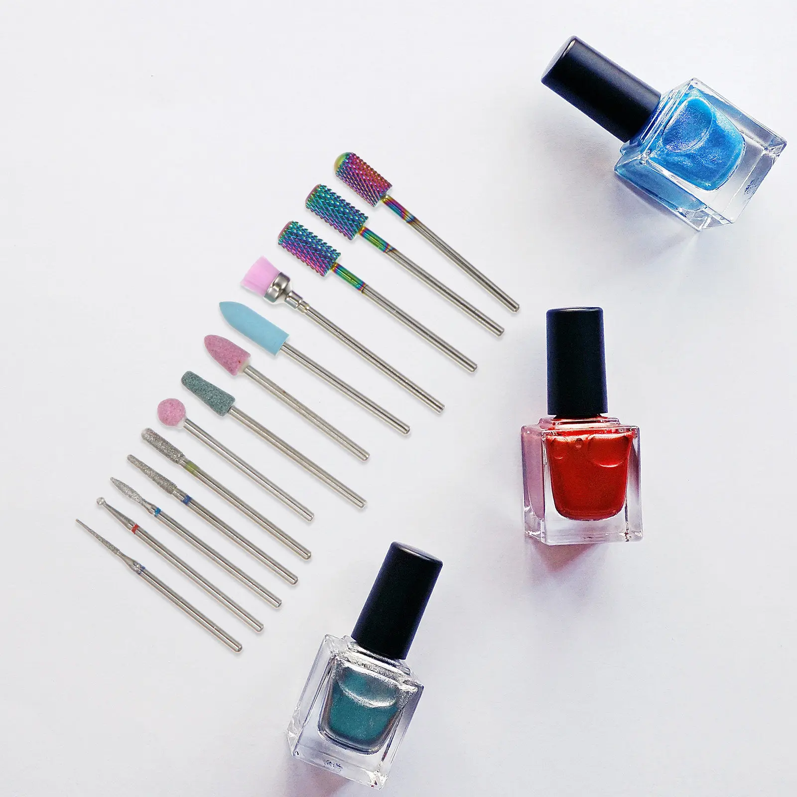 

1Set Nail Drill Bit Set Premium Tungsten Steel Emery Durable Manicure Pedicure Polish File Kit Electric Nail Sander