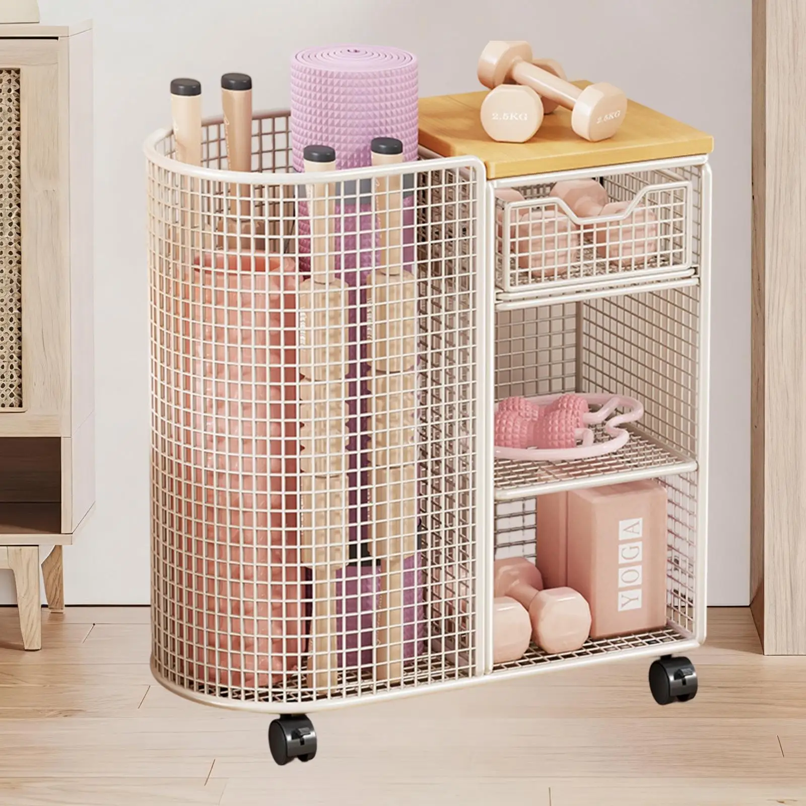 Sports Equipment Organizer Rack Space Saving Storage Rack for Yoga Blocks Home Gym Use Sports Equipment Organizer Rack Space Saving Storage Rack for Yoga Blocks Home Gym Use