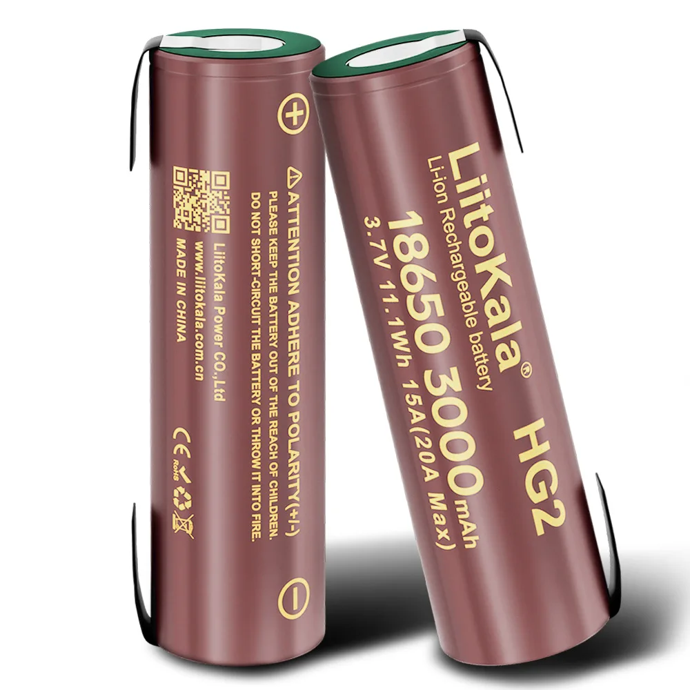 Liitokala 18650 Rechargeable Battery 3000mAh 18650 HG2 3.6V Discharge 20A Dedicated Power +DIY Nickel