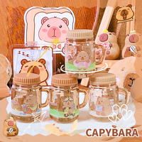 kawaii stationery and office accessories back to school supplies cute thing capybara cup pencil sharpener school accessories