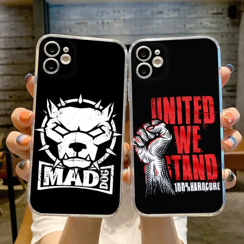 100 Hardcore Dog To The Bone Gabber Techno Phone Case FOR IPhone 14 13 12 11 Pro Plus X 13 Pro MAX XR XS MINI Transparent Covers