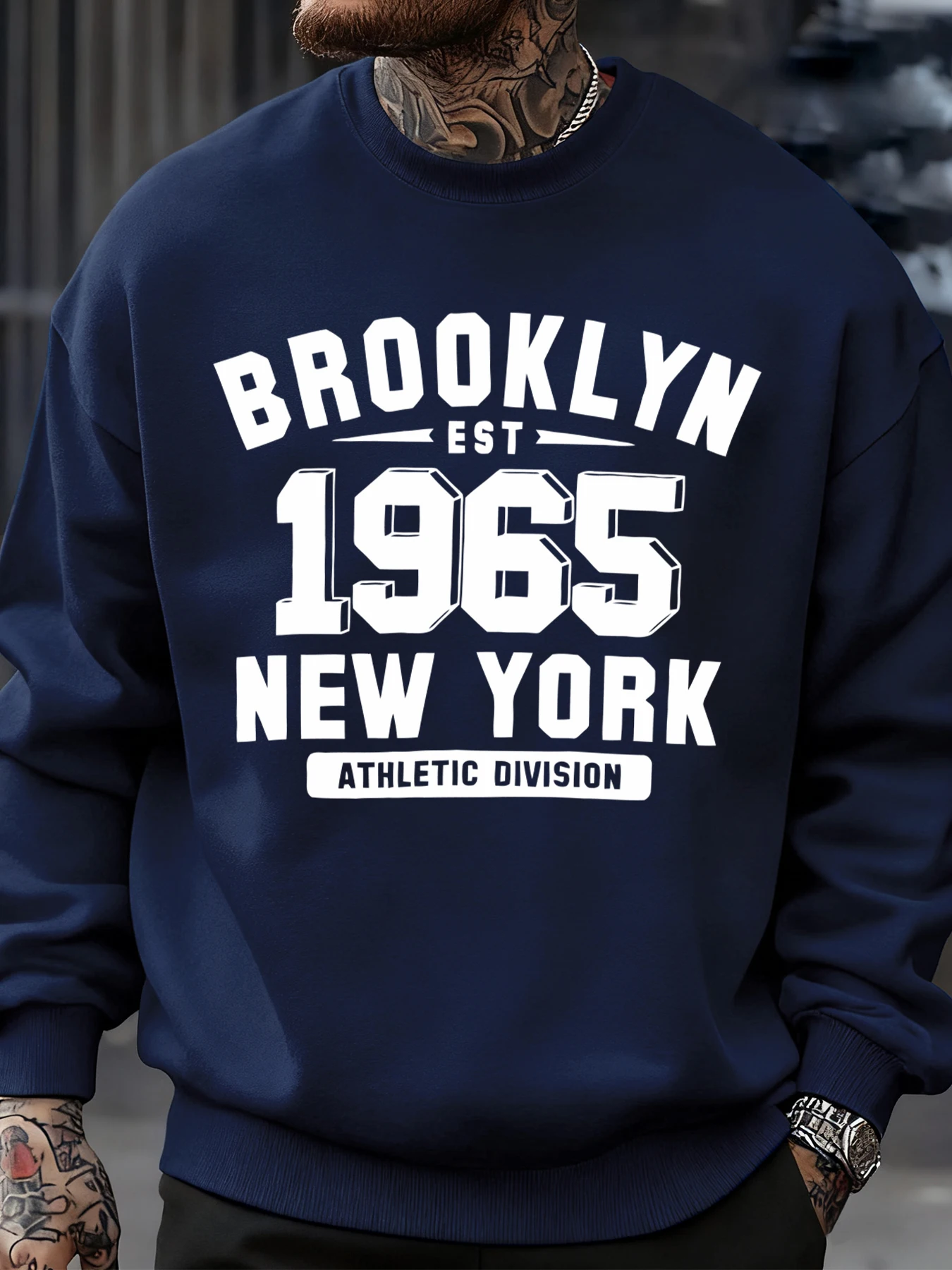 

Brooklyn 1965, Нью-Йорк, мужская толстовка с принтом, модная спортивная одежда в стиле хип-хоп, флисовые пуловеры с круглым вырезом, повседневная одежда больших размеров