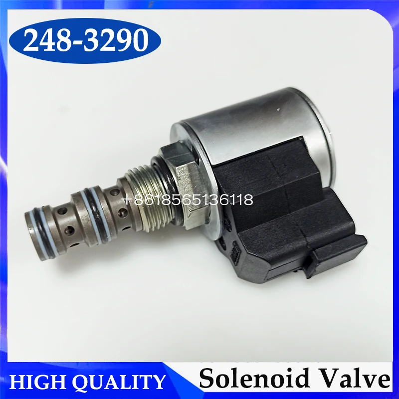 24V/12V Solenoid Valve 2483290 248-3290 for Backhoe Loader 414E 416E 420E 422E 428E Track-Type Loader 953C 963C 973C