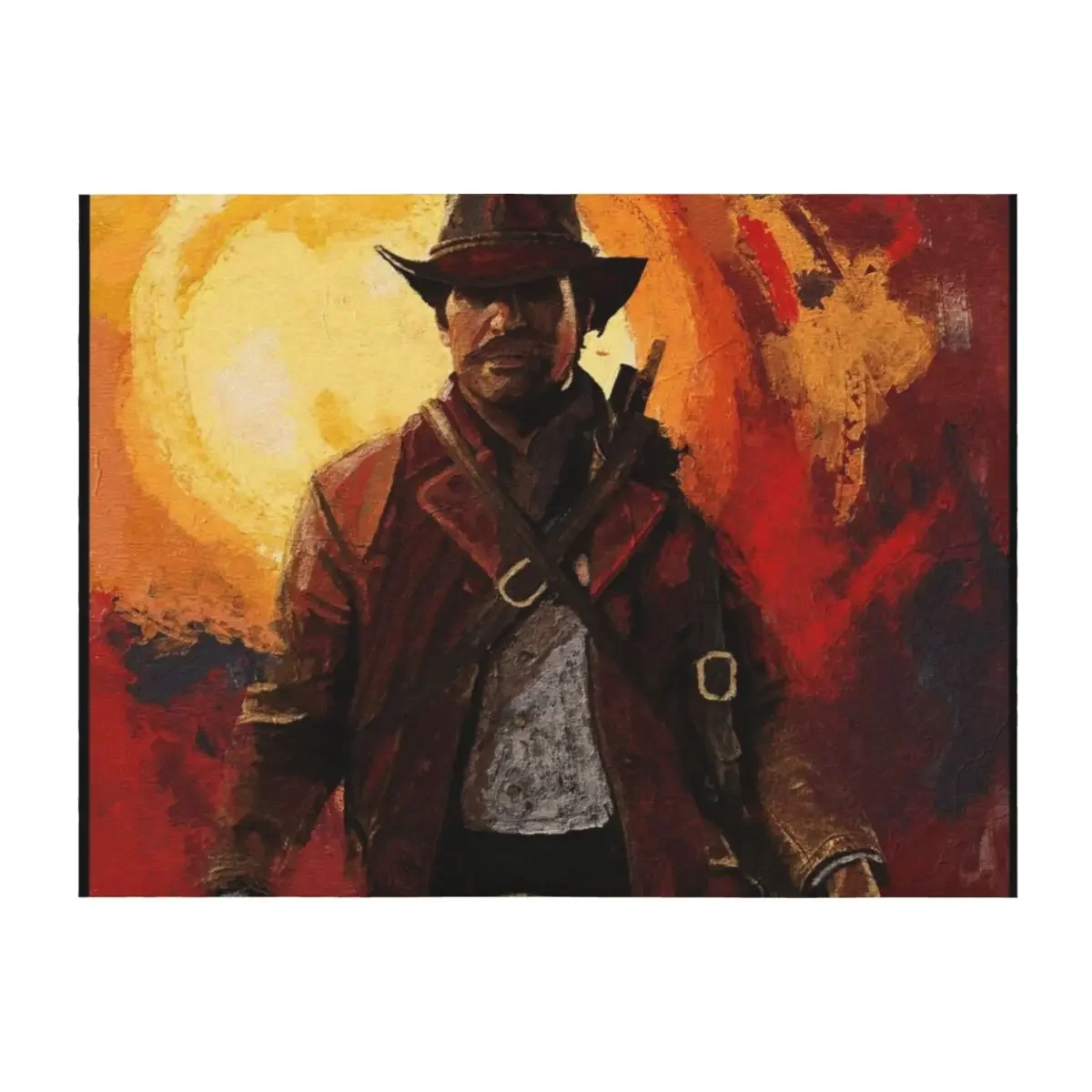

Arthur Morgan RDR2 Throw Blanket Thins For Decorative Sofa Bed linens Moving Blankets