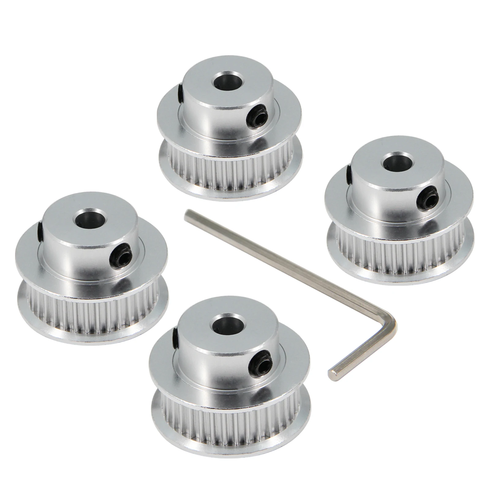 4pcs/pack GT2 Pulley 36 Teeth 5mm Bore 36 Timing Pulleys Synchronous Wheel Aluminum for Width 6mm Belt 3D Printers Parts