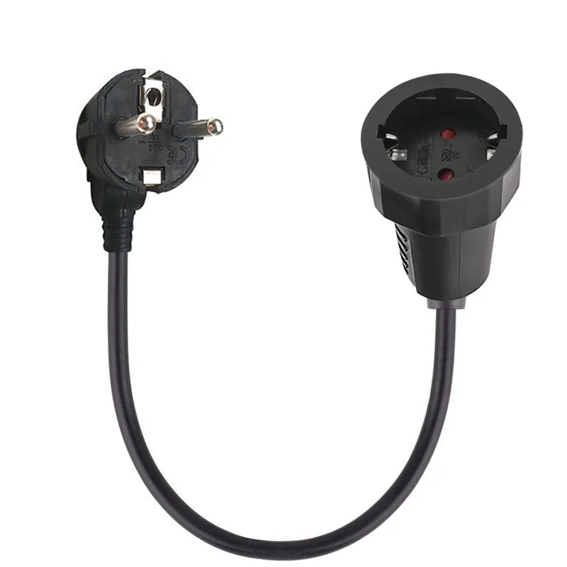 Power Extension Cord Cable Italy EU AU UK to EU Adapter Power Cord Male Plug to Female Socket Power Cable Conversion