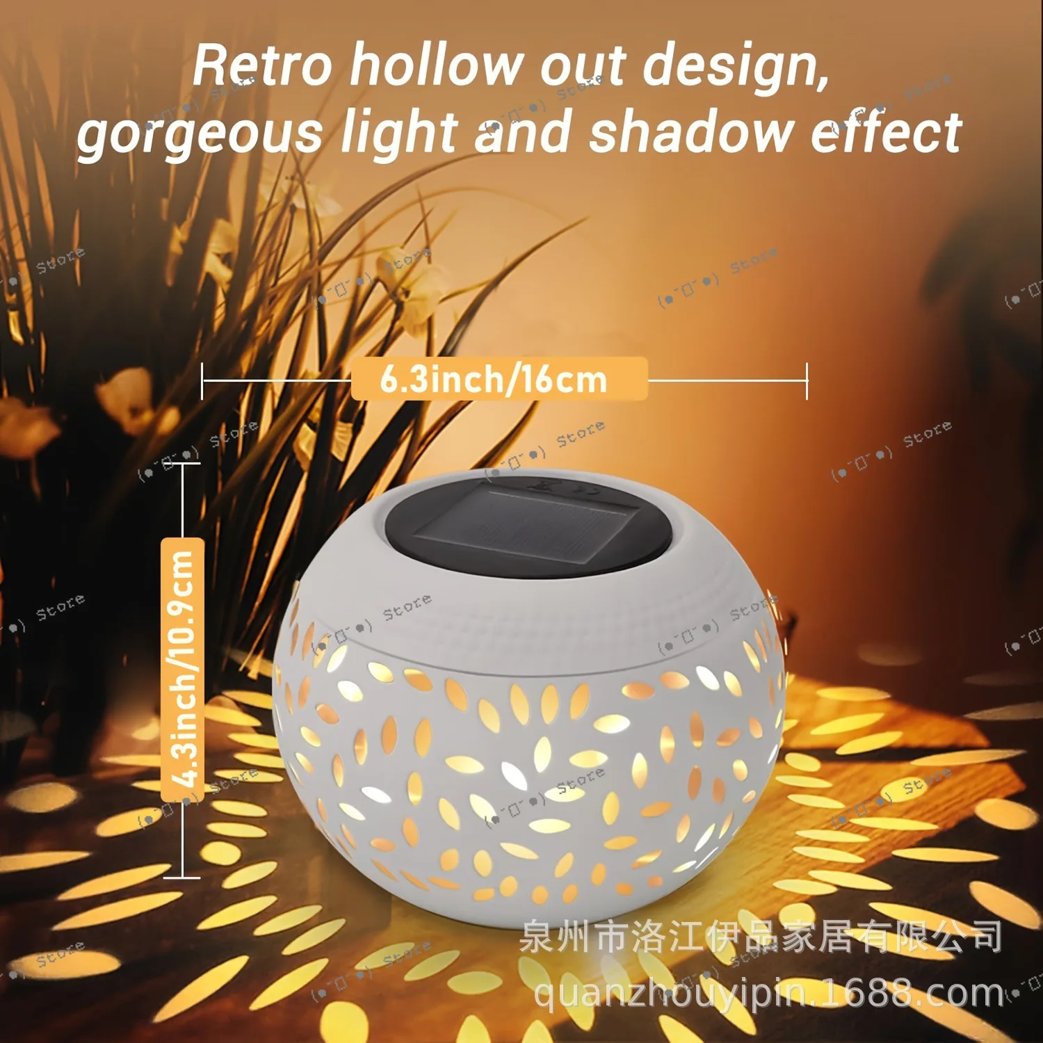 

Solar Garden Light Induction Wrought Iron Hollow Garden Indoor Balcony Landscape Villa Ornament Ashtray