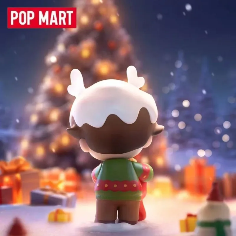 POP MART DIMOO Hadiah Natal Figur Anime Kawaii Blind Box Mainan Kejutan Asli Original Mystery Box Hadiah untuk Anak Perempuan