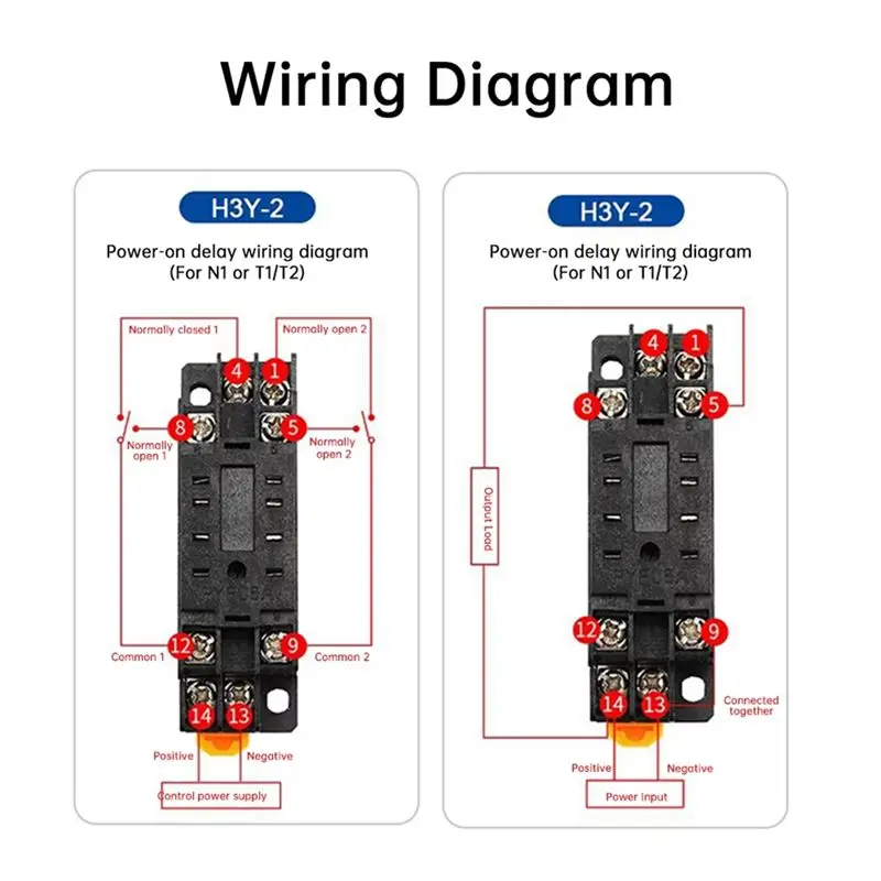 DT17 LCD Display Delay Relay Power-on Controller, DC24V Digital Time Relay 0.1s-99h with Base Socket
