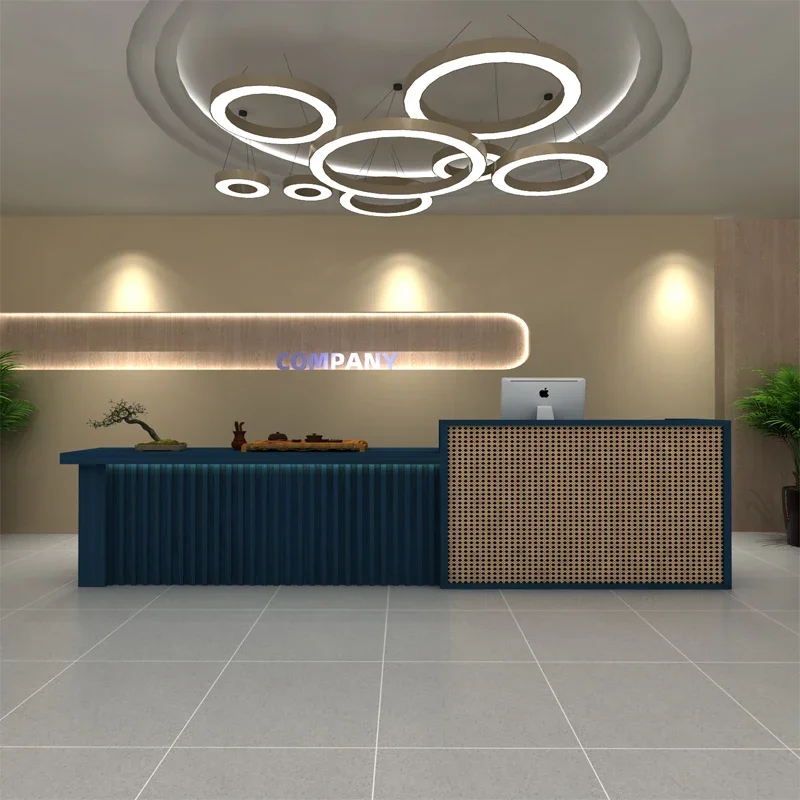 

Desk Reception Counter Boutique Design Front Long Business Modern Reception Desks Beauty Salon Mostrador Recepcion Furniture