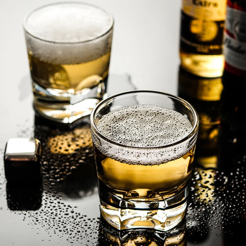 

140ml/255ml Vintage Glass Cup High-end Whiskey Glass Unique Design Wine Glass Party Glassware Light Luxury Foreign Wine Glass