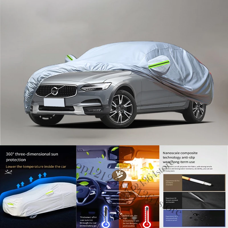 

For Volvo V90 fit Outdoor Protection Full Car Covers Snow Cover Sunshade Waterproof Dustproof Exterior Car cover protection