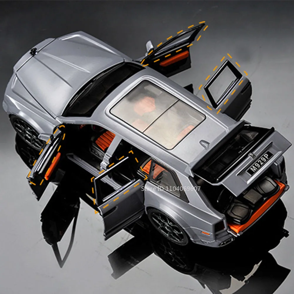 1:20 스케일 롤스로이스 컬리넌 팬텀 자동차 모형 장난감 합금 다이캐스트 풀백 도어 개폐 사운드 라이트 장난감 자동차 어린이 선물