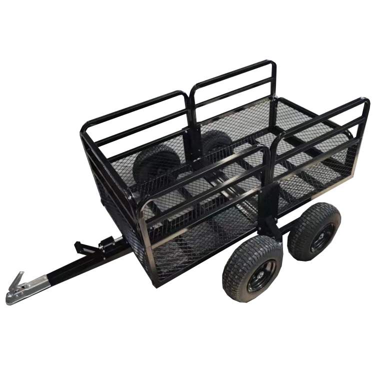 RCM Heavy Duty Dual Axle Cubic Feet ATV UTV Lawn Cart Four Wheel Trawl ATV Trailer