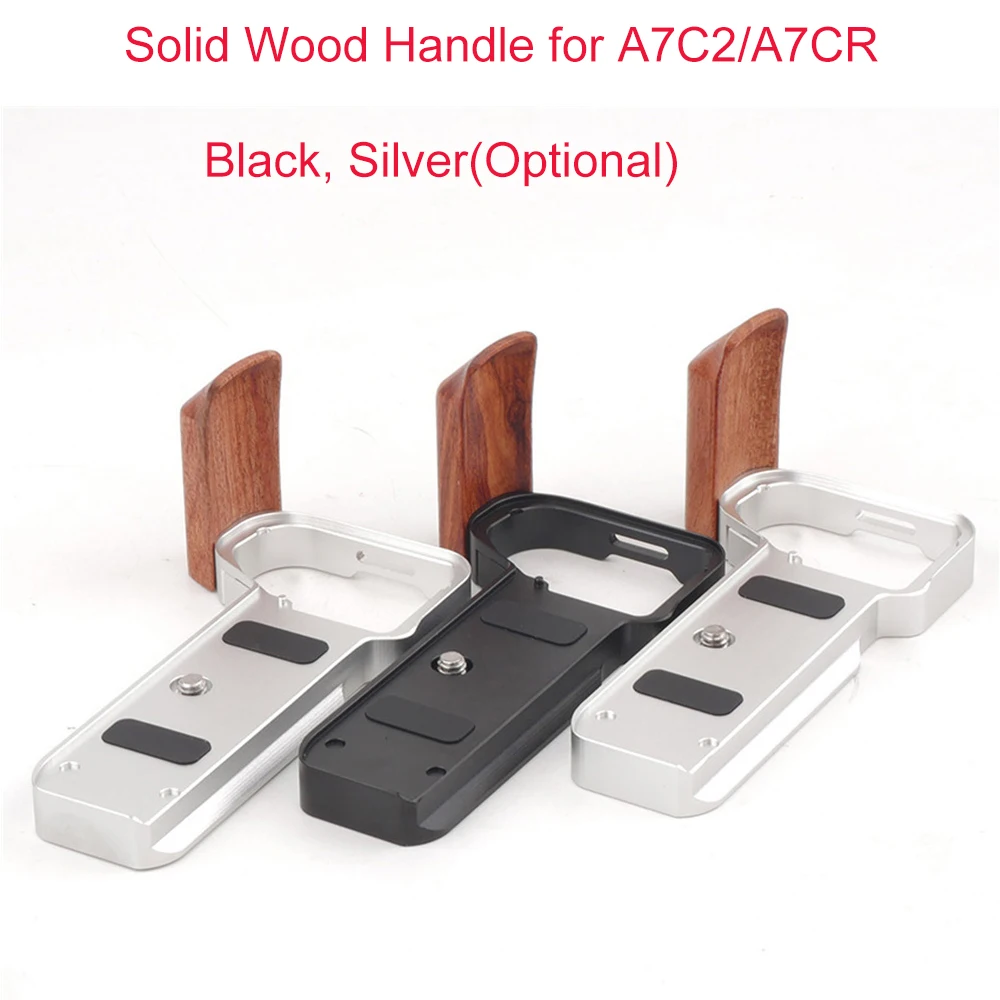 Solid Wood Handle For A7C2/A7CR Camera High Quality Walnut Wood Handle Protective Case Quickly Release Button Camera Accessory