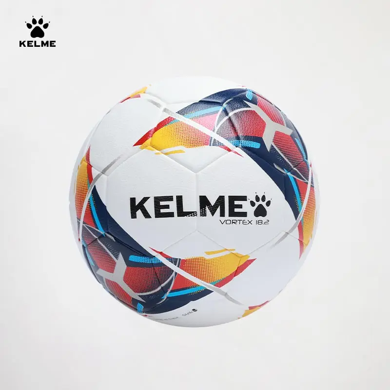 KELME Football Ball Professional Training Soccer Ball Thermal Bonding PU Size 4 Blue Red Indoor Low Bounce Soccer Ball