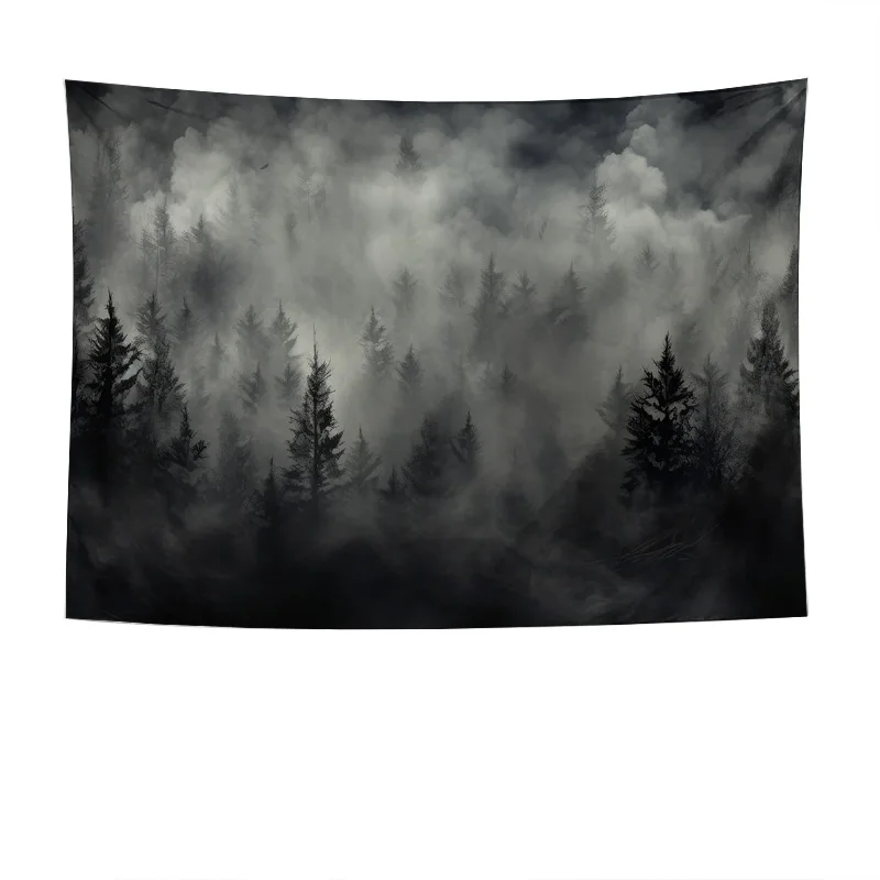 ‌Mysterious Forest Mist Tapestry Art Decor for Bedroom Living Room
