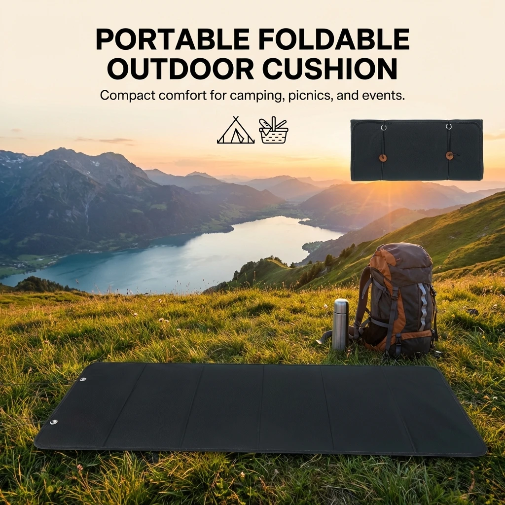 Taburete plegable de pesca – Cojín impermeable para exterior - imagen 4