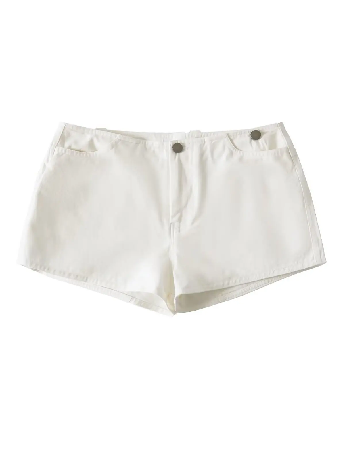 Low Waist Khaki Denim Shorts Women's Fashion Vintage American Style Multi-Way Wear Slimming Leg Lengthening Skirt Pants