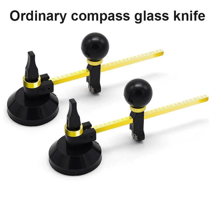 

Glass Cutter 6 Wheel Compasses Circular Cutting with Suction Cup Circle Professional Glass Bottle Cutter Cutting Tools