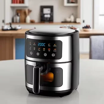 Электрическая цифровая фритюрница, 8 л, пластиковая многофункциональная безмасляная плита, 8 предустановок, гриль, дегидратор, тостер, бытовой автофургон Электрическая цифровая фритюрница, 8 л, пластиковая многофункциональная безмасляная плита, 8 предустановок, гриль, дегидратор, тостер, бытовой автофургон