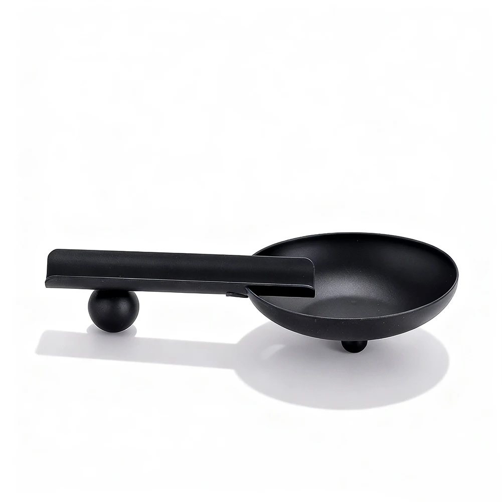 Cigar Ashtray Holder Portable Travel Stainless Steel Cigar Display Stand Spoon Shape Ash Tray Gifts for Men Smoking Accessories