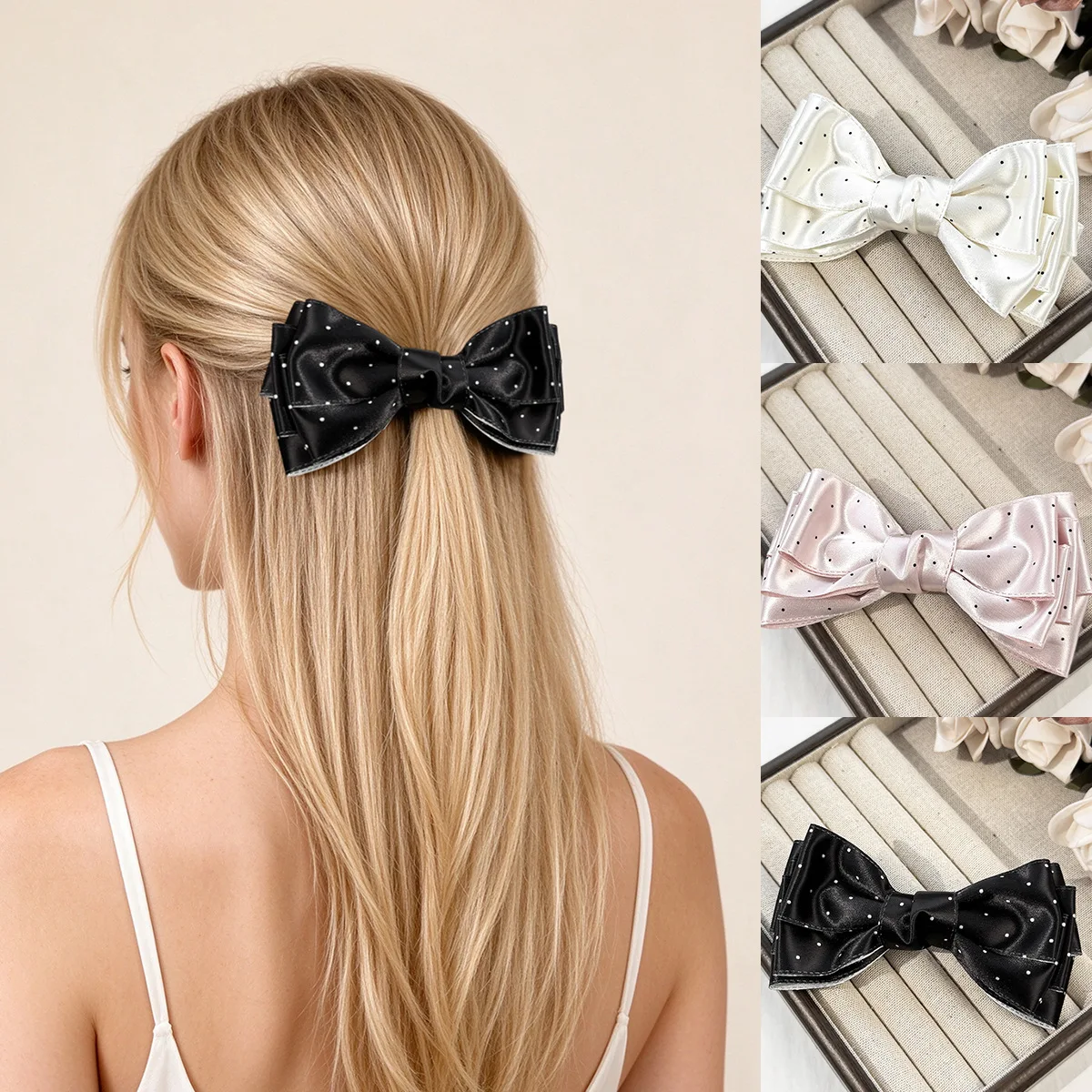 lot-de-24-pinces-a-cheveux-a-nœud-a-pois-pour-femmes-pinces-a-cheveux-multi-couches-elegantes-et-polyvalentes-accessoires-de-coiffure-haut-de-gamme-pour-filles-vente-en-gros