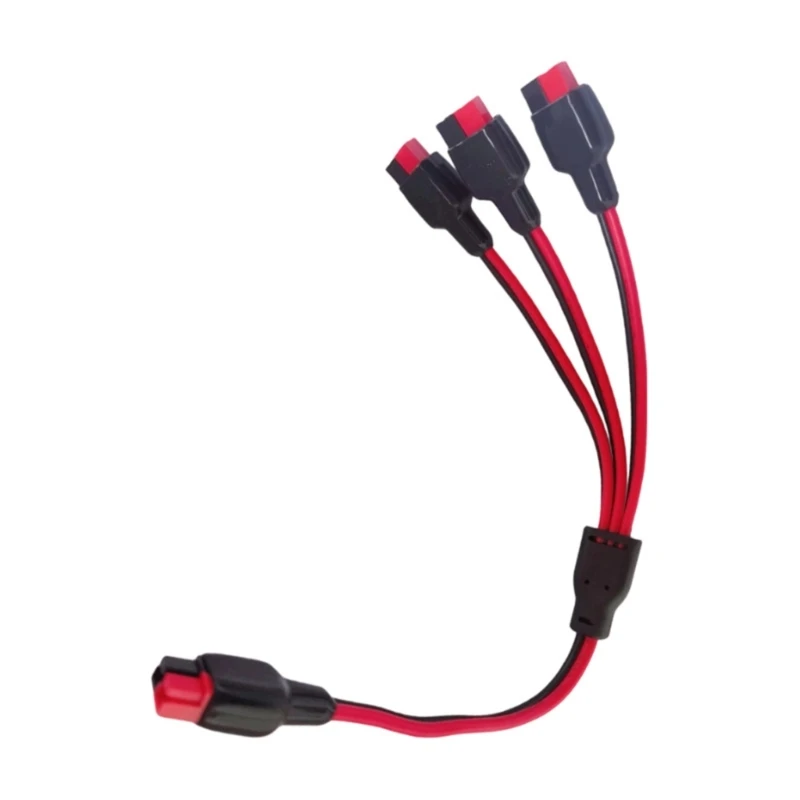 3 Output Battery Cable 45A 12AWG, ADS Splitter Cable with Polarity Marking for Solar Array Distribution Duty Use