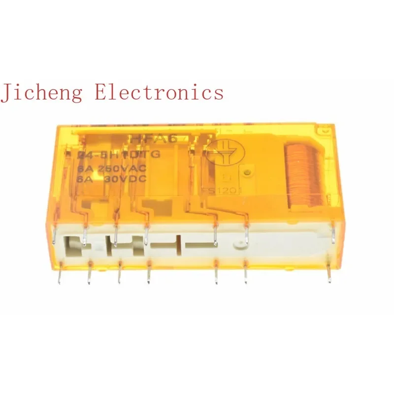 

10PCS Relay HFA6-24-5H1DTG Five sets of normally open one set closed 24VDC 6A 250V