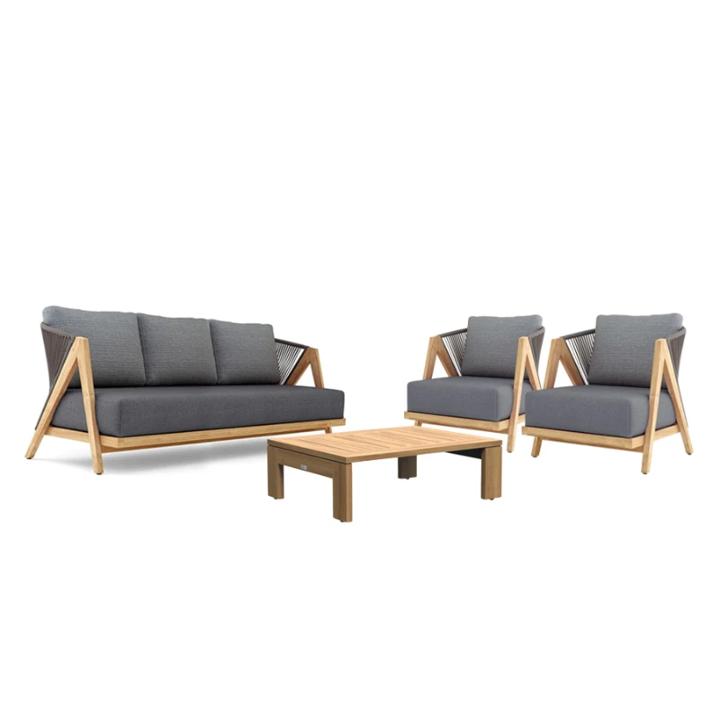 Sofá sencillo de madera para exteriores, mueble Seccional de estilo nórdico, diseño único y moderno para relajarse, Loveseat