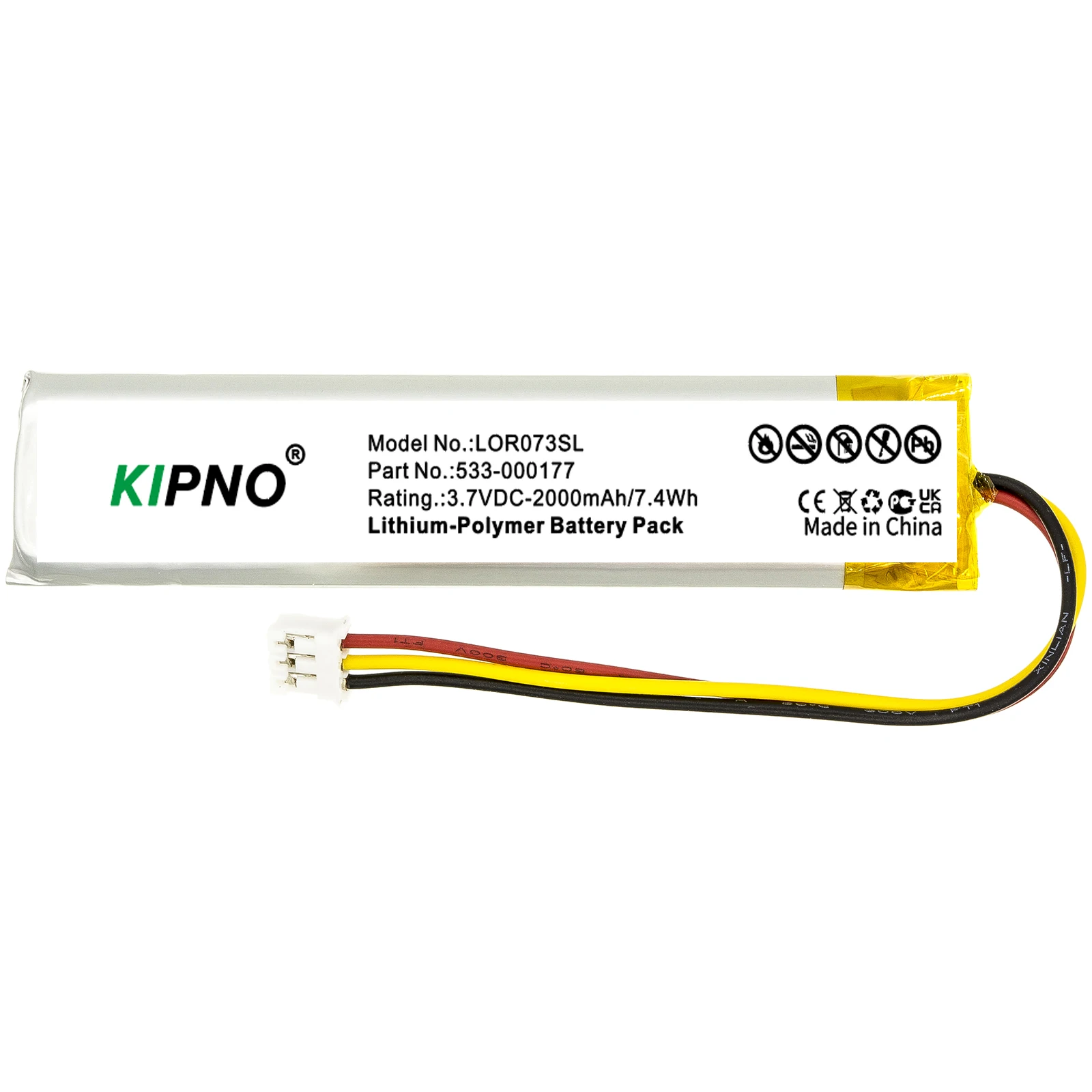 KIPNO 2000mAh 3.7V Keyboard Battery for Logitech MX KEYS YR0073 Compatible with 533-000177