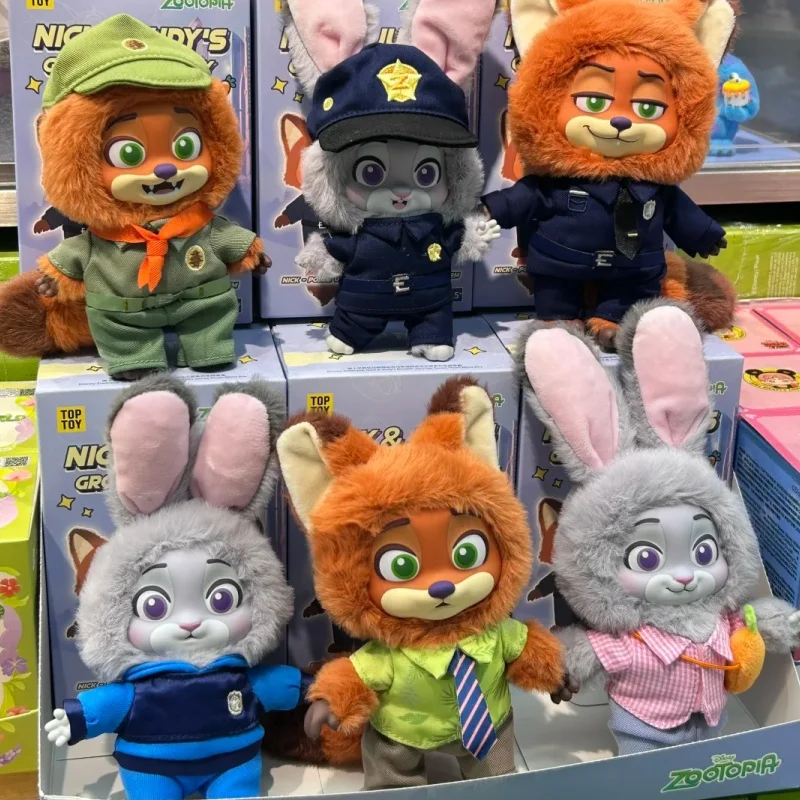 

Zootopia Nick And Judy Spot, натуральная виниловая слепая коробка для лица, полицейская форма, серия, модная игрушка в подарок для украшения роста, путешествия