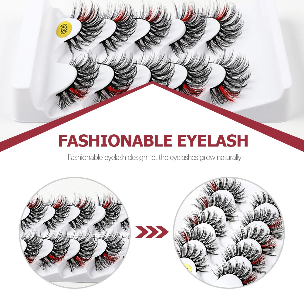 

5Pairs 3D False Eyelashes Dense Natural Look Easy Makeup Lashes Party Eye Extension Women Fake Eyelashes