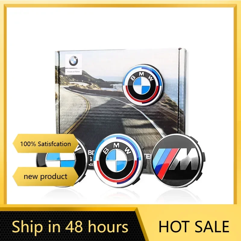 

-4 шт. 56/68 мм плавающие центральные колпачки для колес BMW 50th Anniversary для BMW G11 G12 G30 G31 G32 G08 G05 F46 F49 F39 F90 Auto Accessorie